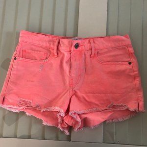 Abercrombie Orange Denim Shorts size 27